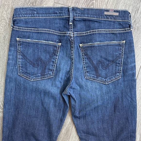 Citizens Of Humanity Ava Dark Blue Low Rise Straight Leg Jeans Size 31 - Picture 7 of 10